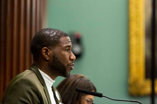 Public Advocate Jumaane Williams presides over Tuesday's Council Stated meeting as it votes to approve his Marijuana Justice legislation.